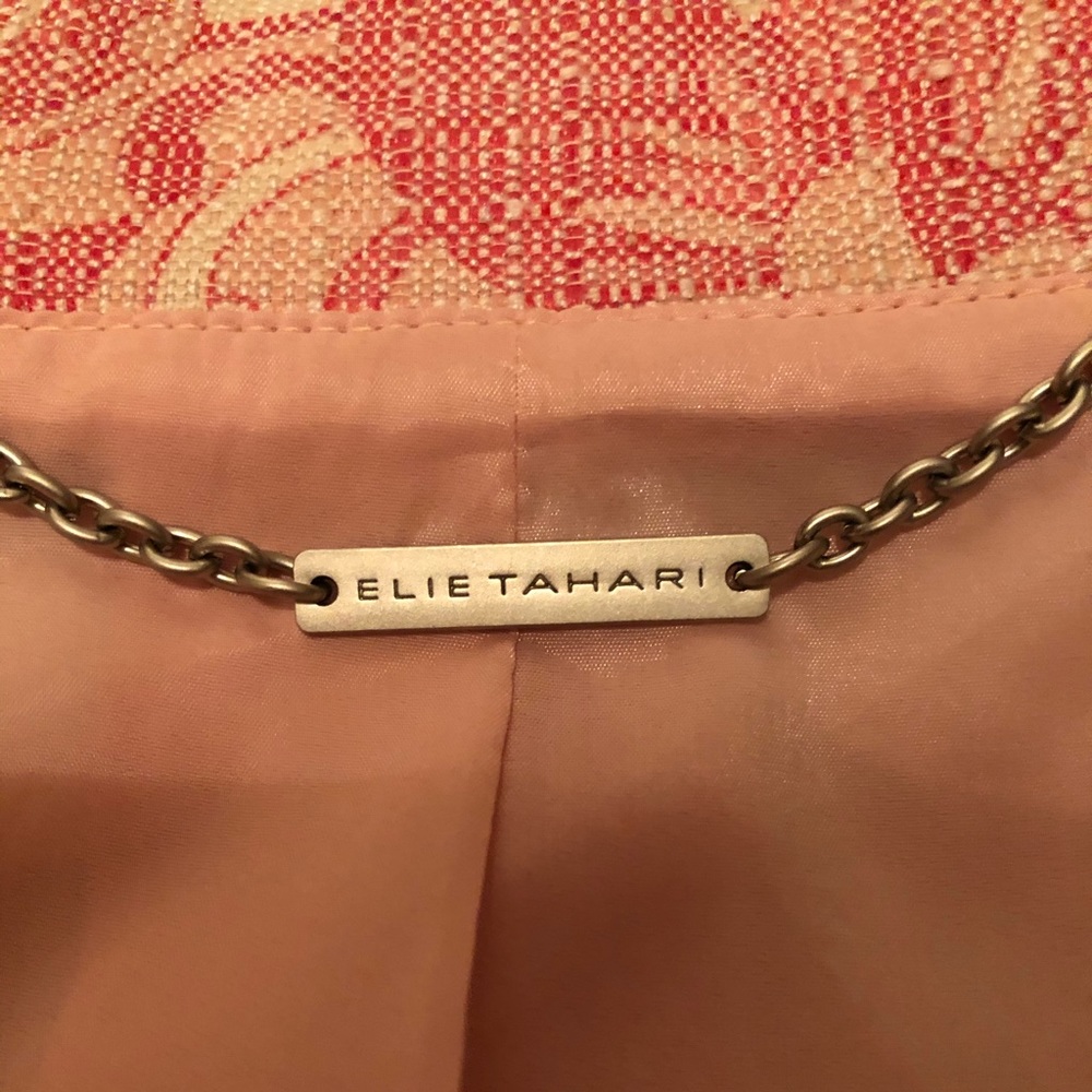 Elie Tahari Pink Printed Statement Jacket - Picture 15 of 15